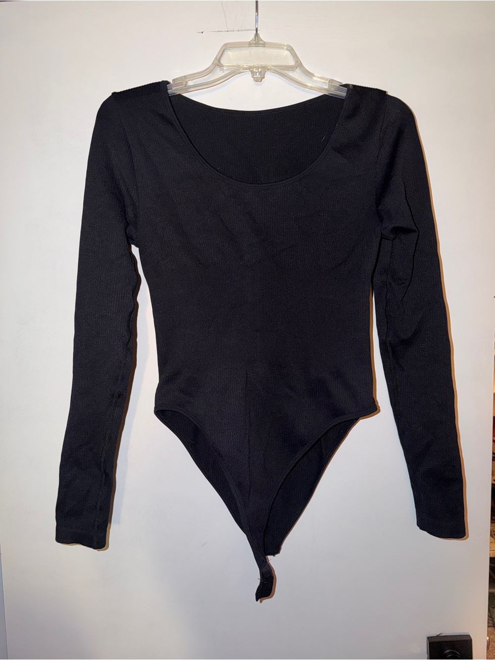 Black Long Sleeve One-Piece Bodysuit